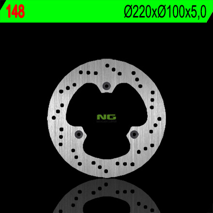 NG TARCZA HAMULCOWA TYŁ KAWASAKI EX 250 NINJA '07-'14, Z 250 SL '14-'17, NINJA 400 '18-'22 (220X100X5) (3X10,5MM)