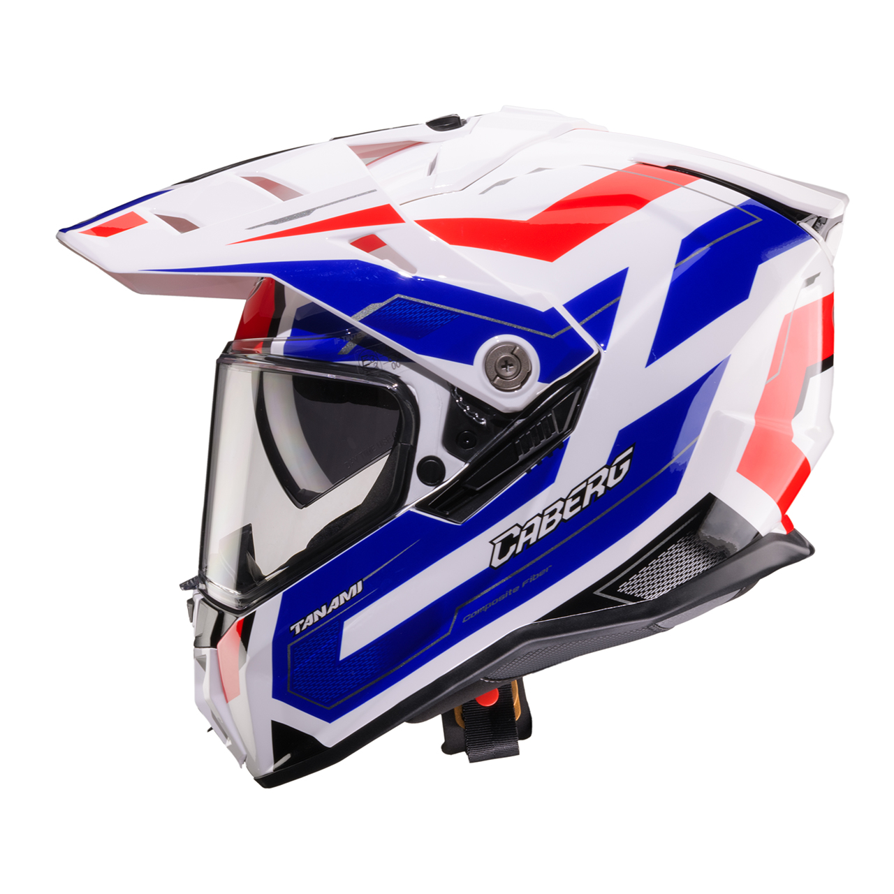 CABERG KASK OFFROAD / TRAIL / ADVENTURE DUOSPORT (DUAL) TANAMI RANGER KOLOR BIAŁY/CZERWONY/NIEBIESKI