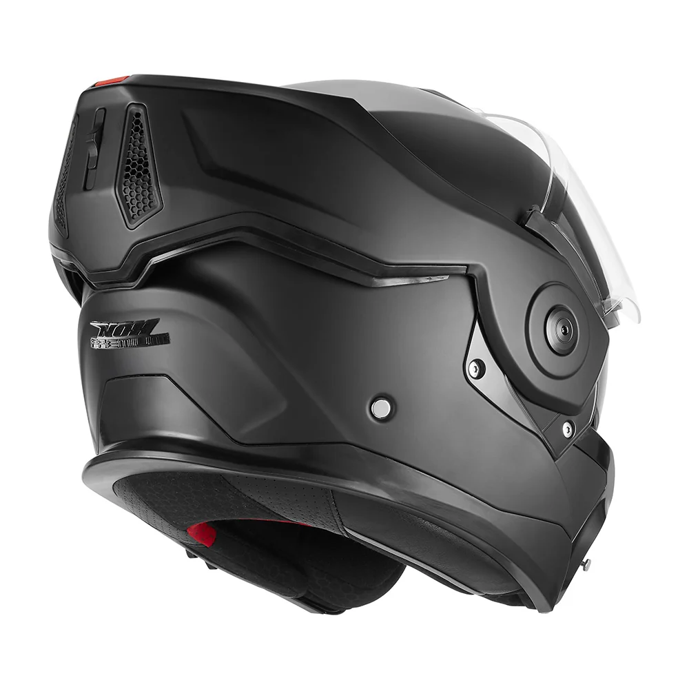NOX PREMIUM KASK SZCZĘKOWY FLIP-BACK (SZCZĘKA DO TYŁU) Z BLENDĄ SPINNER KOLOR CZARNY MAT