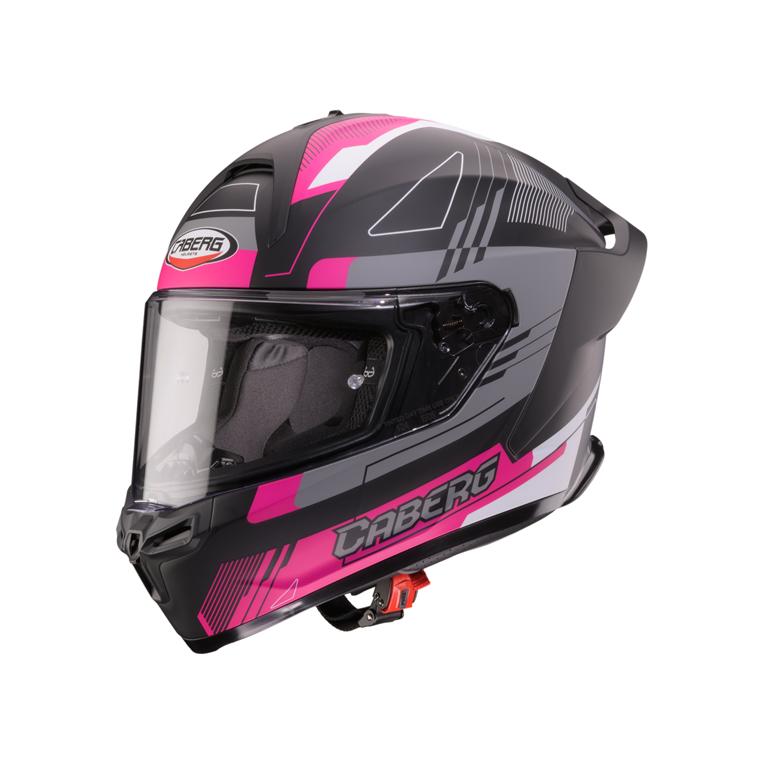 CABERG KASK INTEGRALNY ROXTER COLT KOLOR CZARNY MAT/BIAŁY/FUKSJA (INTENSYWNY ODCIEŃ RÓŻOWEGO)
