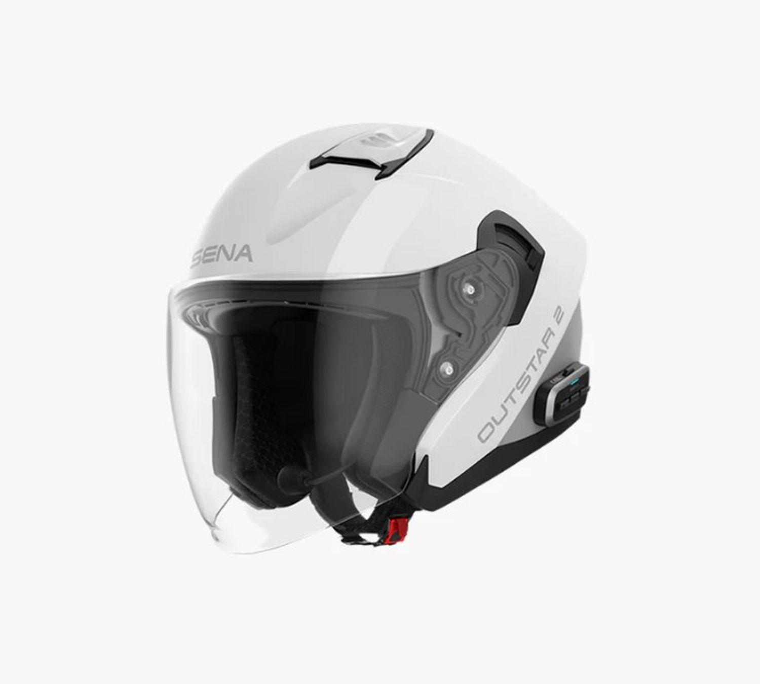 SENA 2026/07 KASK OUTSTAR 2 OTWARTY JET Z INTERKOMEM MESH 3.0 DO 1200M ROZMIAR L KOLOR BIAŁY ( ECE R22.06 ) (EL)