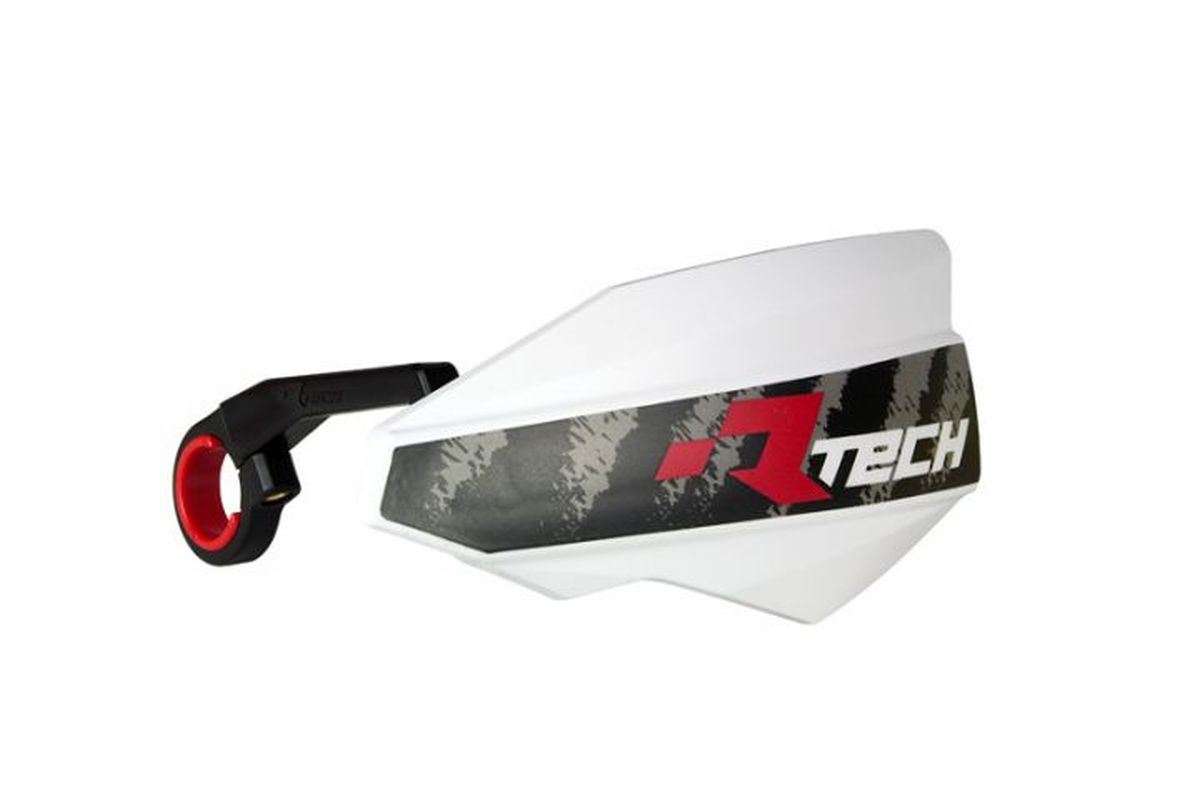 RACETECH (RTECH) OSŁONY RĄK (HANDBARY) VERTIGO BIKE ROWEROWE KOLOR BIAŁY (Z MOCOWANIAMI)