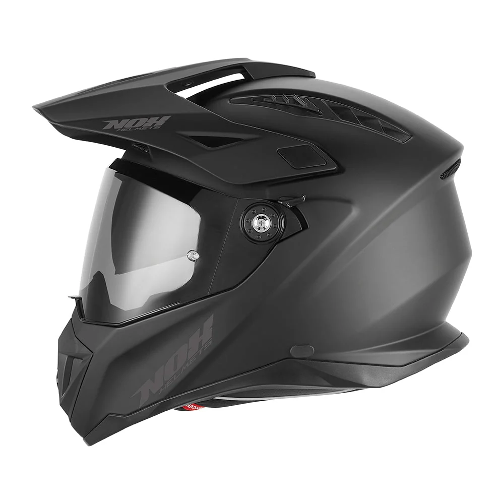 NOX KASK OFFROAD / TRAIL DUOSPORT (DUAL) N350 SOLID Z SZYBKĄ I BLENDĄ KOLOR CZARNY MAT