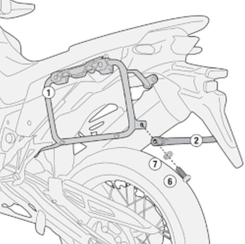 KAPPA STELAŻ KUFRÓW BOCZNYCH MONOKEY HONDA XL 750 Transalp '23-'25 - RÓWNIEŻ POD KUFRY MONOKEY KMS K'MISSION ALU