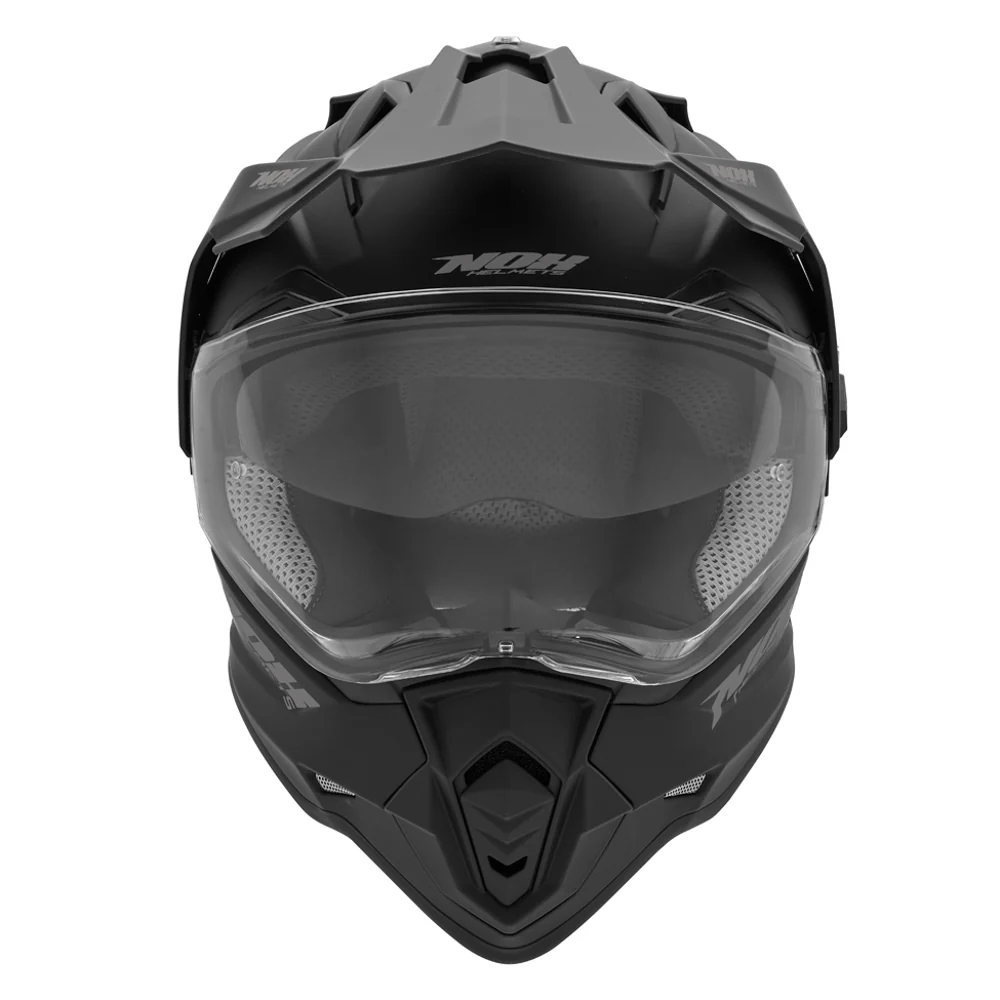NOX KASK OFFROAD / TRAIL DUOSPORT (DUAL) N312 SOLID Z SZYBKĄ I BLENDĄ KOLOR CZARNY MAT