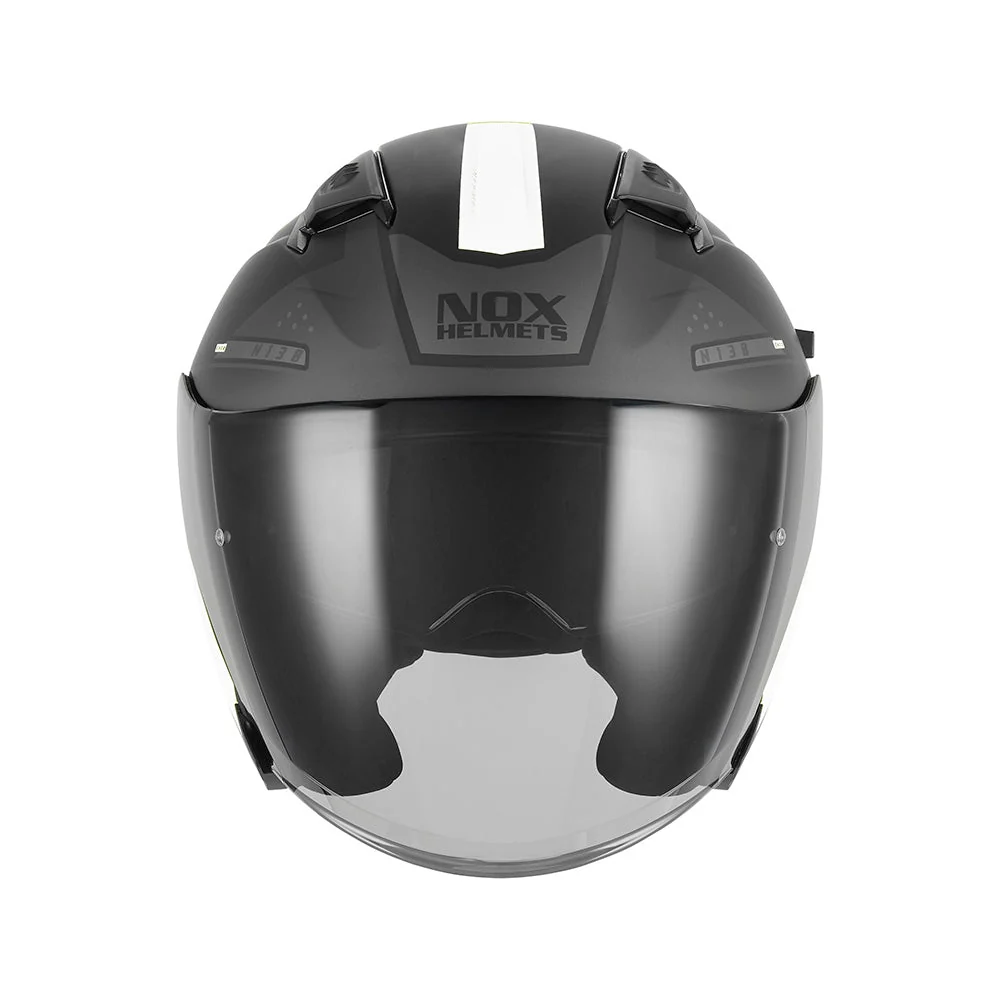 NOX WYPRZEDAŻ WYPRZEDAZ KASK OTWARTY JET Z BLENDĄ N130 EKTO KOLOR BIAŁY/CZARNY MAT