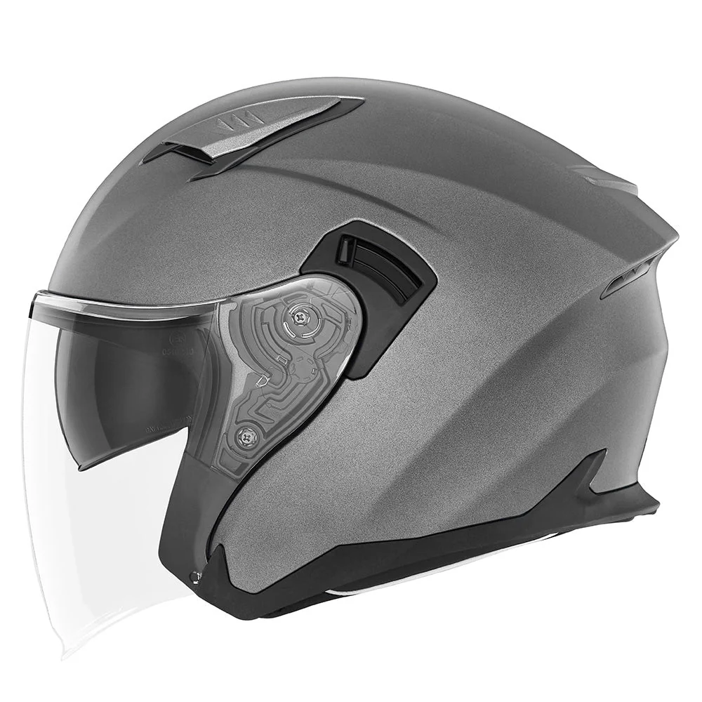 NOX KASK OTWARTY JET Z BLENDĄ N130 SOLID KOLOR TYTANOWY MAT