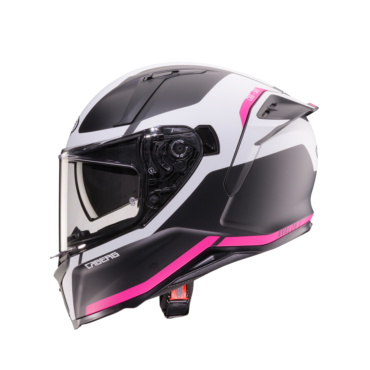 CABERG PROMOCJA KASK INTEGRALNY Z BLENDĄ MODEL AVALON X PURE KOLOR CZARNY MAT/BIAŁY/FUKSJA (INTENSYWNY ODCIEŃ RÓŻOWEGO)