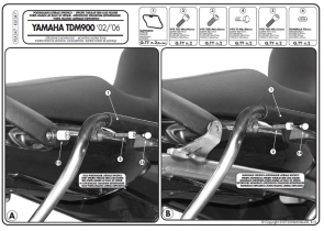 KAPPA STELAŻ KUFRÓW BOCZNYCH MONOKEY SIDE YAMAHA TDM 900 '02-'14 - TYLKO POD KUFRY K33N K'ROAD