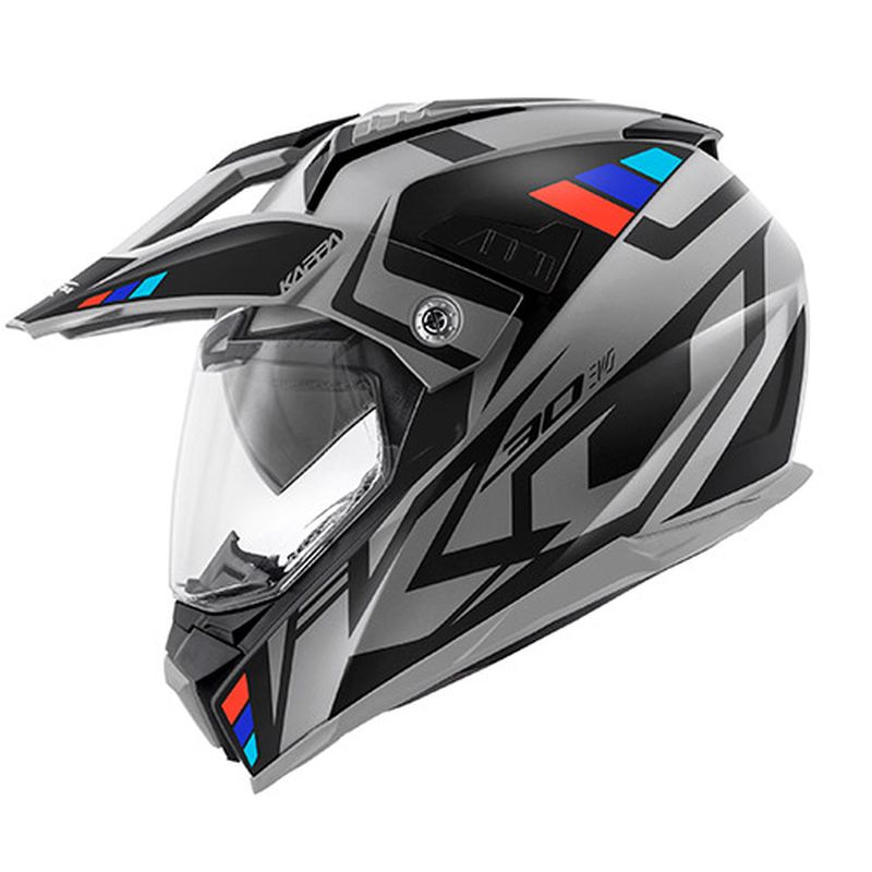 KAPPA KASK KV30 EVO GRAYER DUAL OFF ROAD Z SZYBĄ I BLENDĄ KOLOR SZARY MAT/CZARNY ( HOMOLOGACJA ECE 22R06 )