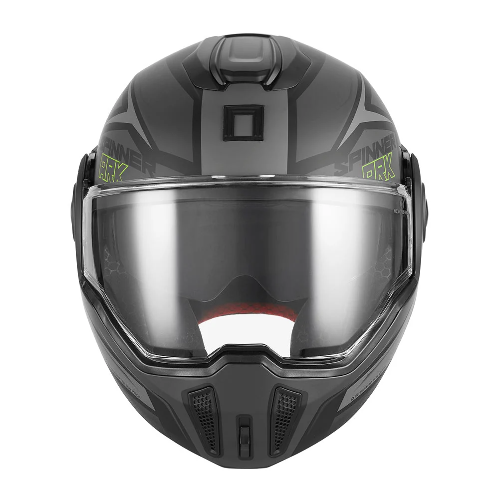 NOX PREMIUM KASK SZCZĘKOWY FLIP-BACK (SZCZĘKA DO TYŁU) Z BLENDĄ SPINNER ARK KOLOR CZARNY MAT/ŻÓLTY FLUO