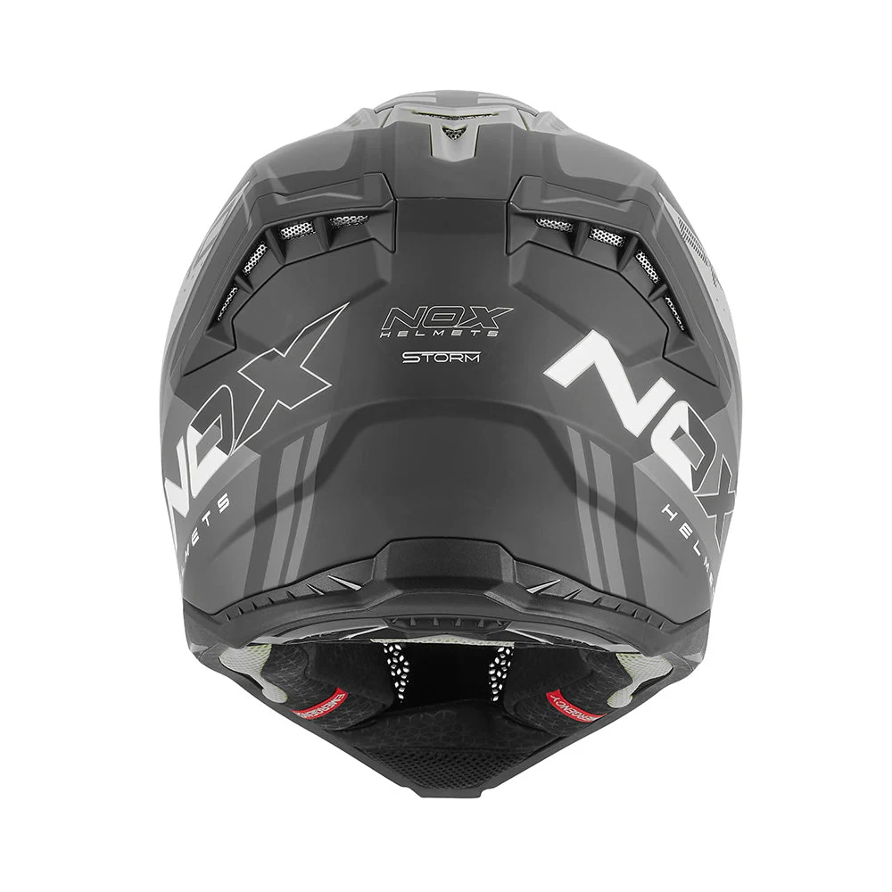 NOX WYPRZEDAŻ WYPRZEDAŻ KASK OFF ROAD / CROSS N634 STORM KOLOR SREBRNY MAT/CZARNY