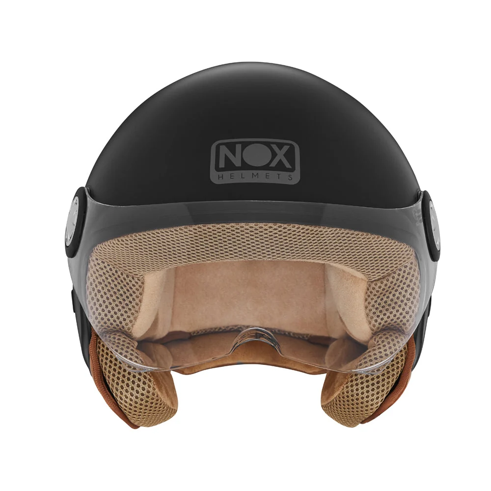 NOX KASK OTWARTY JET Z BLENDĄ N210 EVO KOLOR CZARNY MAT
