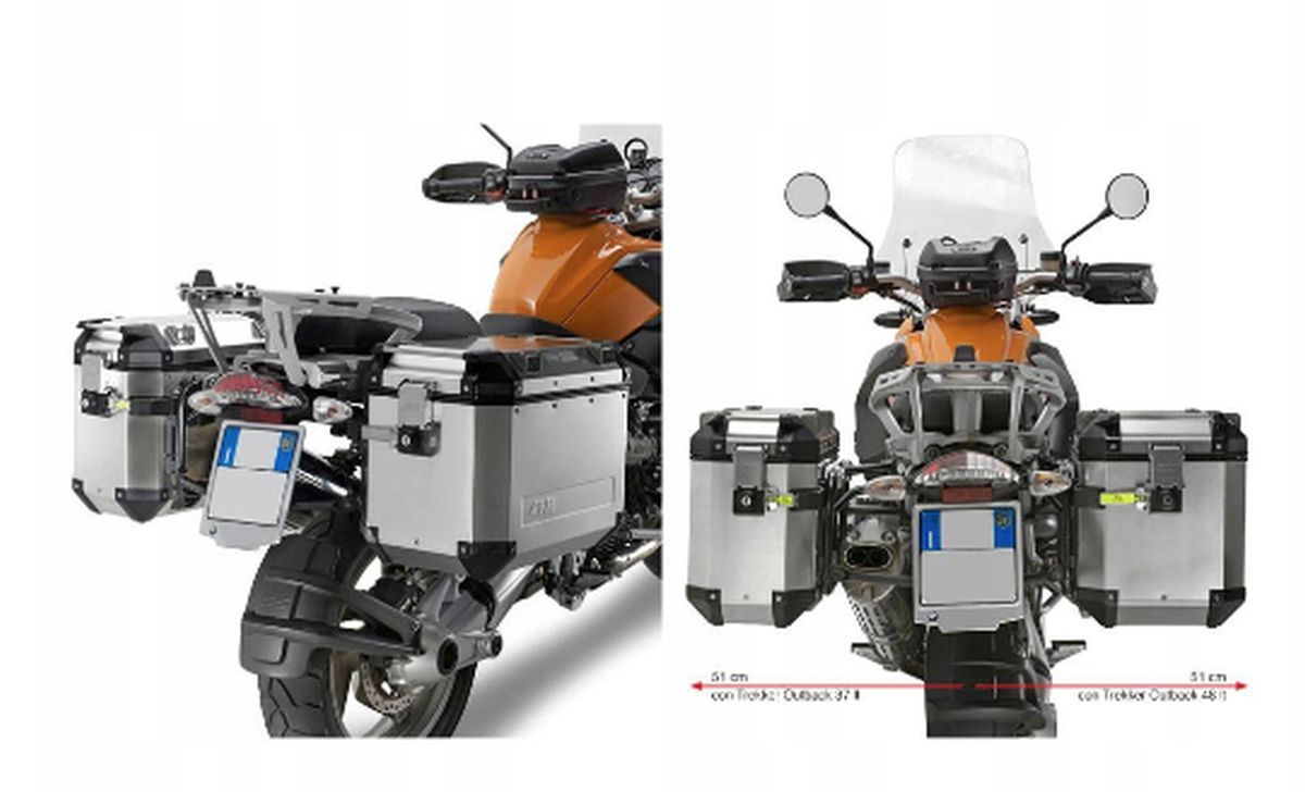 KAPPA STELAŻ KUFRÓW BOCZNYCH MONOKEY CAM SIDE BMW R 1200 GS (04-12), R 1200 GS Adventure (06-13) - POD KUFRY KFR K'FORCE ORAZ KV