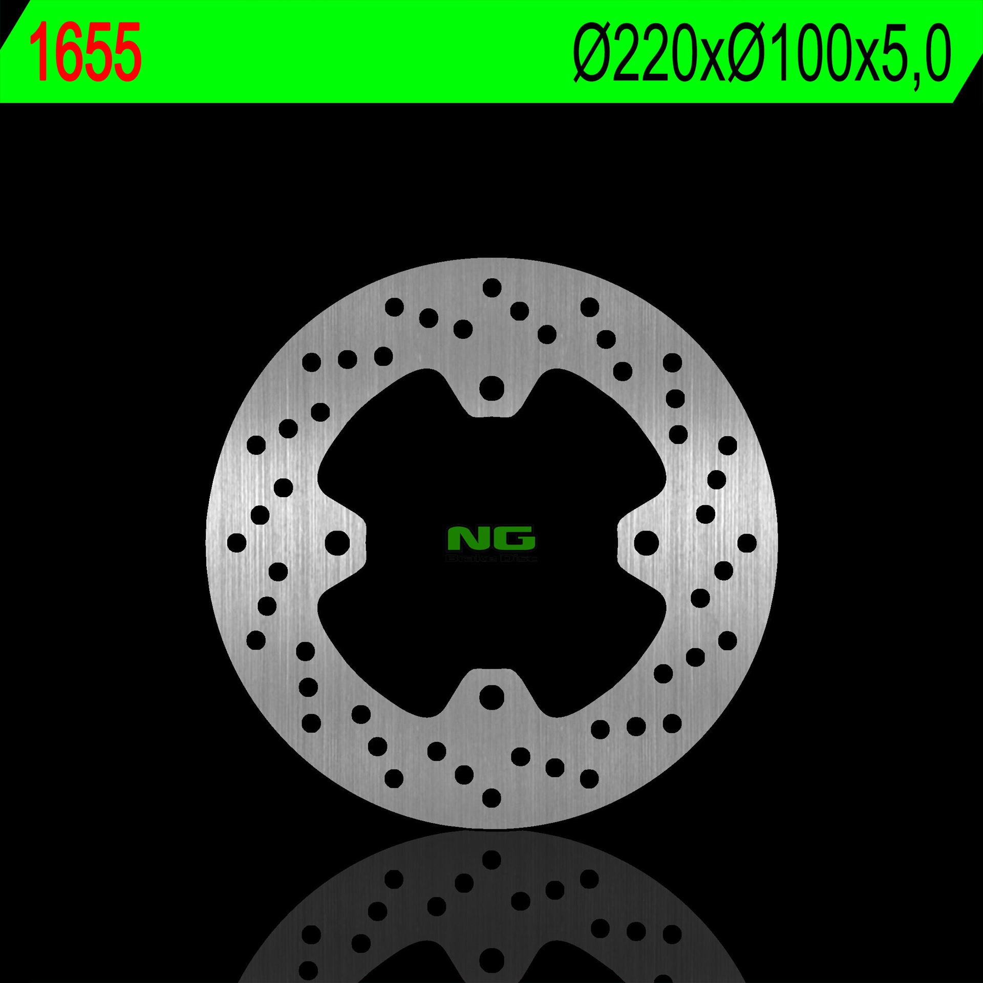 NG TARCZA HAMULCOWA TYŁ KAWASAKI ZX 10R '16-'25, ZX6R '16-'26 (220X100X5,0MM) (4X10,5MM)