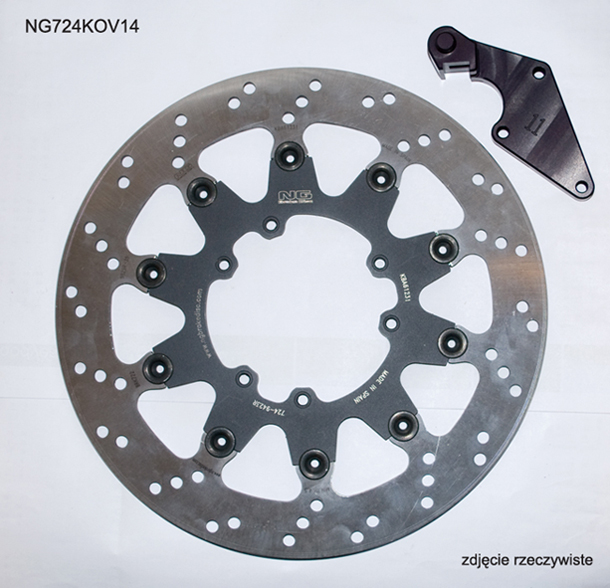 NG TARCZA HAMULCOWA PRZÓD Z ADAPTEREM OVERSIZE (320X101X5) HONDA CR 125 '04-'09, CRF 250R/X '04-'14, CRF 450R '04-'14, CRF 450X 