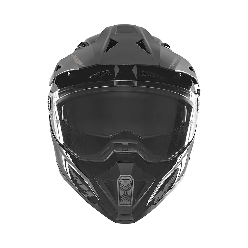 NOX KASK OFFROAD / TRAIL DUOSPORT (DUAL) N350 SOLID Z SZYBKĄ I BLENDĄ KOLOR CZARNY POŁYSK