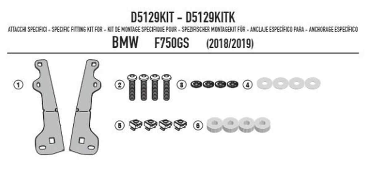 KAPPA MOCOWANIE SZYB KD5127S, KD5127ST ORAZ KAF5127 BMW F 750GS (18-23) F 800 GS (24-25)