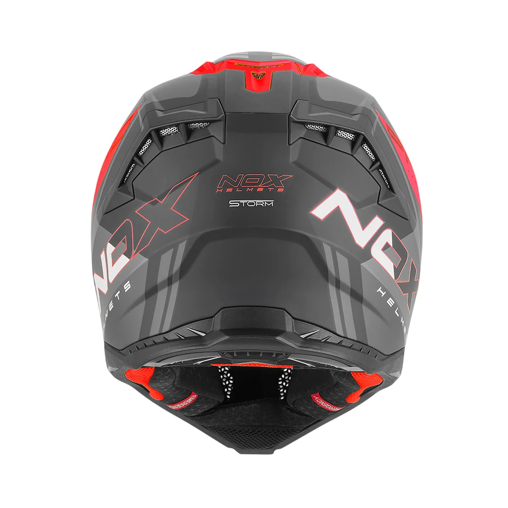 NOX WYPRZEDAŻ KASK OFF ROAD / CROSS N634 STORM KOLOR CZARNY MAT/CZERWONY