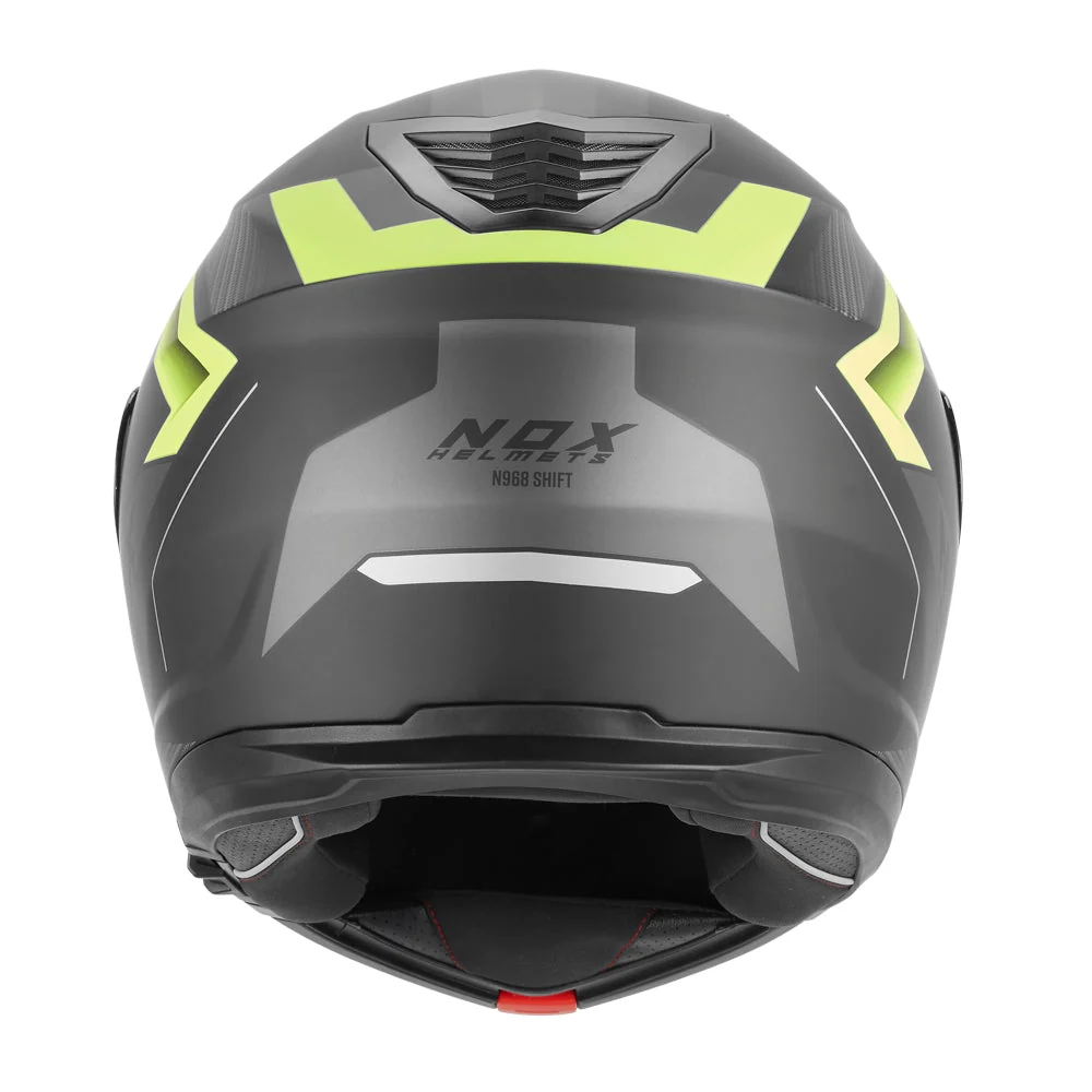 NOX WYPRZEDAŻ KASK SZCZĘKOWY (FLIP-UP) Z BLENDĄ N968 SHIFT KOLOR CZARNY MAT/ŻÓŁTY FLUO