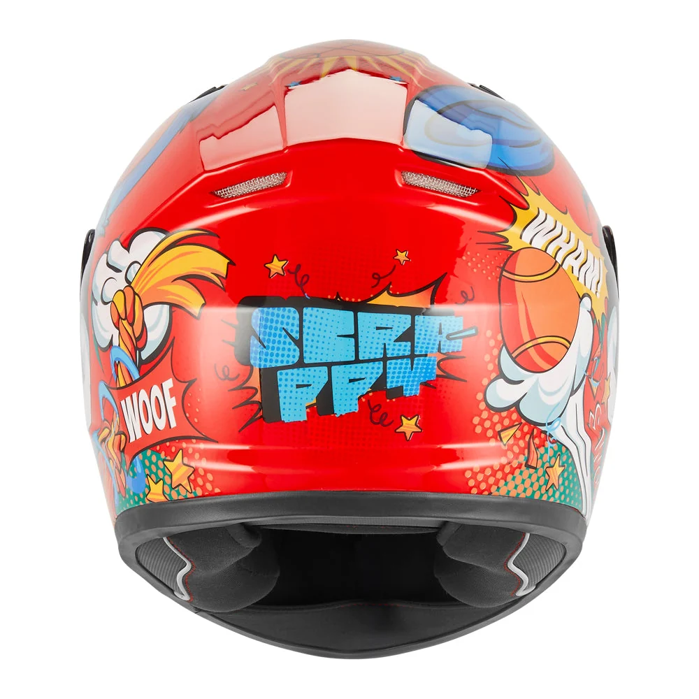 NOX KASK INTEGRALNY (FULL FACE) N731 SCRAPPY KID / JUNIOR (DZIECIĘCY) KOLOR CZERWONY/NIEBIESKI/BIAŁY