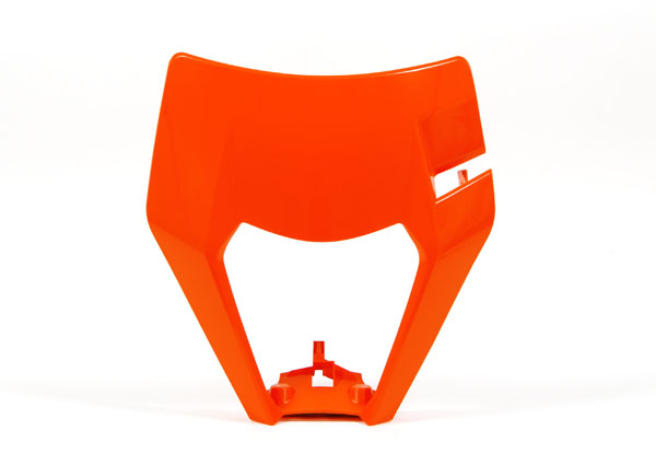 RACETECH (RTECH) OSŁONA LAMPY PRZÓD KTM EXC/EXCF 17-19 KOLOR POMARAŃCZOWY (WZÓR OEM) (KT04096127)