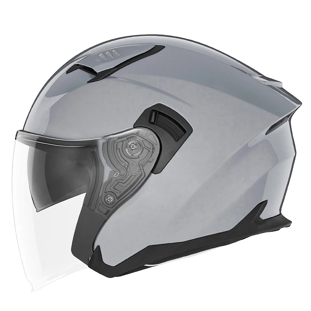 NOX KASK OTWARTY JET Z BLENDĄ N130 SOLID KOLOR SZARY POŁYSK