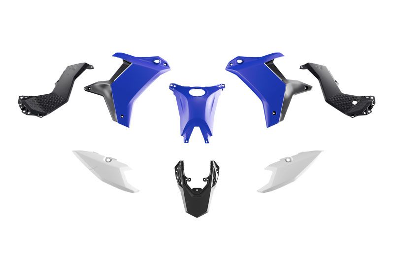 RACETECH (RTECH) KOMPLET PLASTIKÓW (BEZ PRZEDNIEGO BŁOTNIKA) T7 YAMAHA TENERE 700 '25-'26 KOLOR CZARNY / NIEBIESKI / BIAŁY
