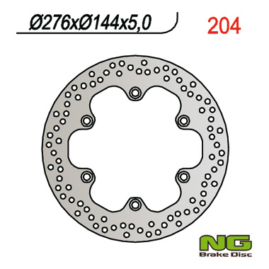 NG TARCZA HAMULCOWA PRZÓD/TYŁ HONDA CBR 600F '87-'94, XL 600V TRANSALP '87-'96, X4 '97-'99, NT 650V DEAUVILLE '98-'12,CBX /VT/FJ