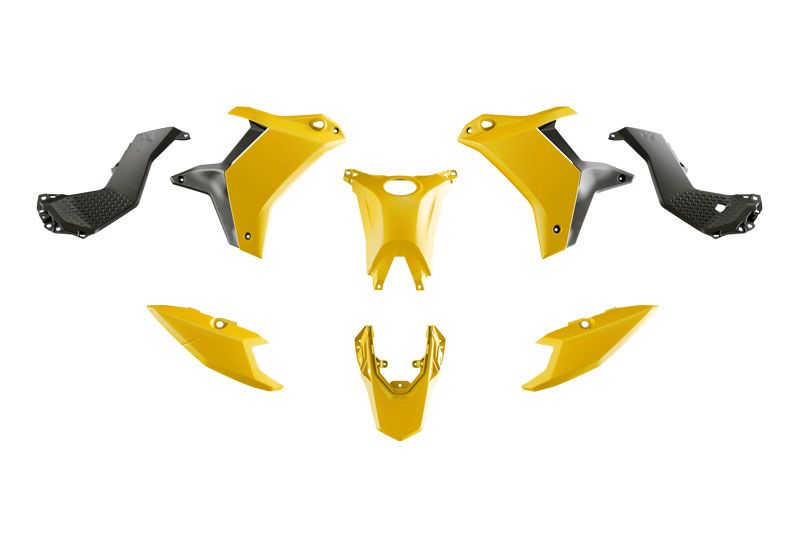 RACETECH (RTECH) KOMPLET PLASTIKÓW (BEZ PRZEDNIEGO BŁOTNIKA) T7 YAMAHA TENERE 700 '25-'26 KOLOR ŻÓŁTY / CZARNY