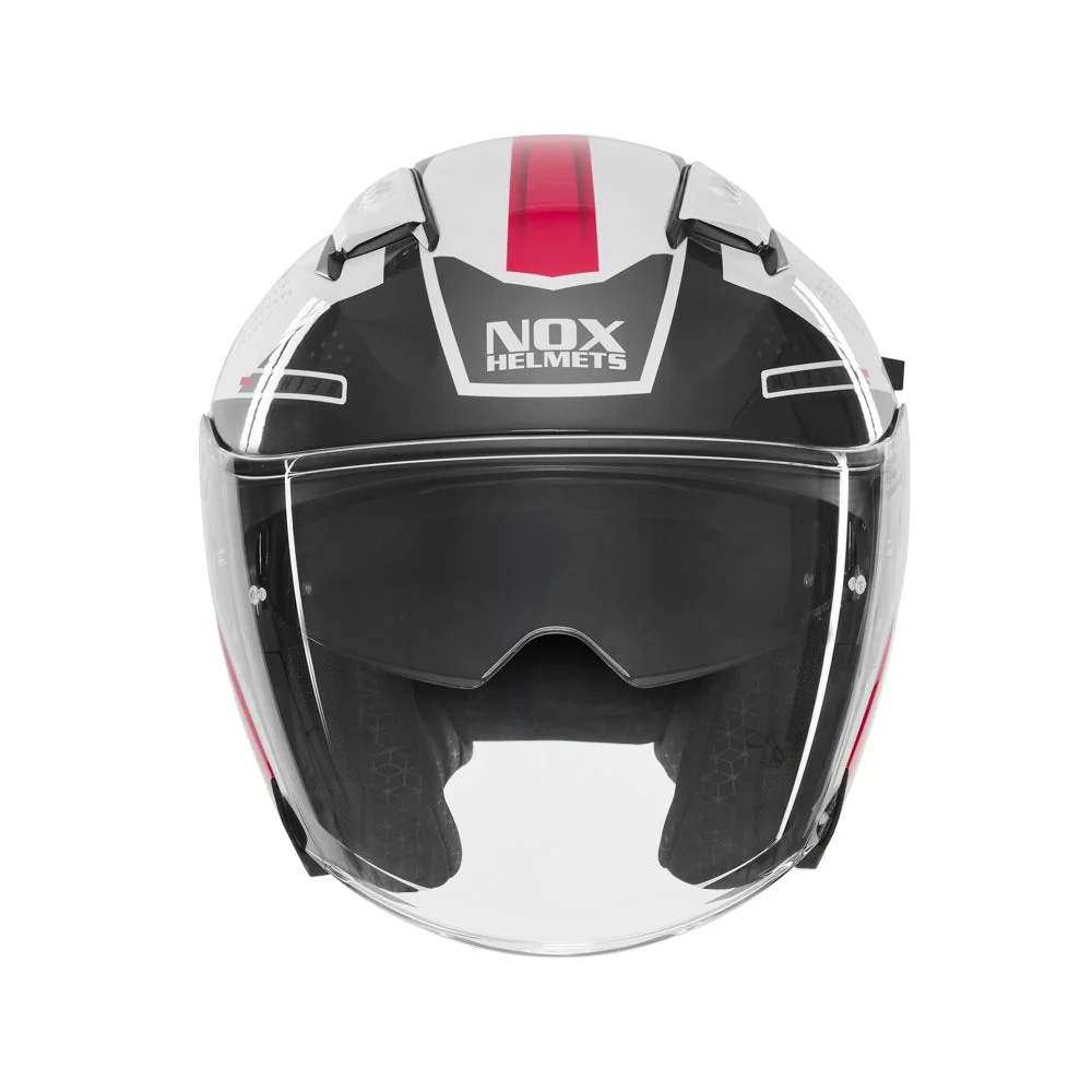 NOX WYPRZEDAŻ WYPRZEDAZ KASK OTWARTY JET Z BLENDĄ N130 EKTO KOLOR BIAŁY/RÓŻOWY