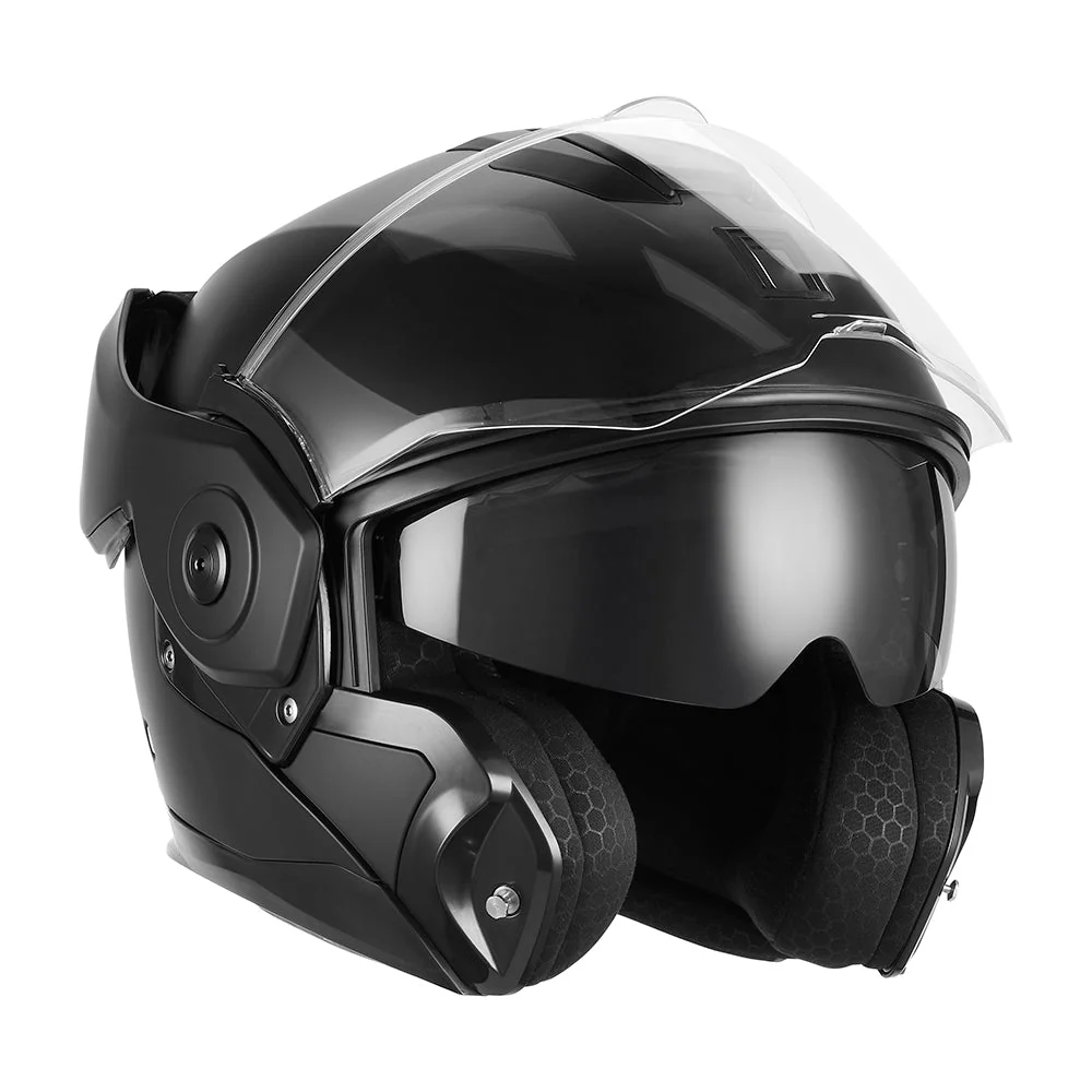 NOX PREMIUM KASK SZCZĘKOWY FLIP-BACK (SZCZĘKA DO TYŁU) Z BLENDĄ SPINNER KOLOR CZARNY