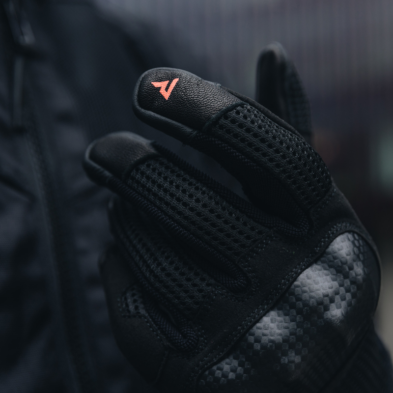 RĘKAWICE MOTOCYKLOWE REBELHORN GAP 3 BLACK FLUO RED