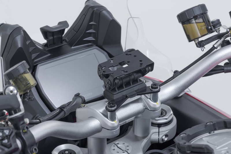 MOCOWANIE GPS NA KIEROWNICĘ SW-MOTECH DUCATI MULTISTRADA V4 (20-), V2 (24-) BLACK