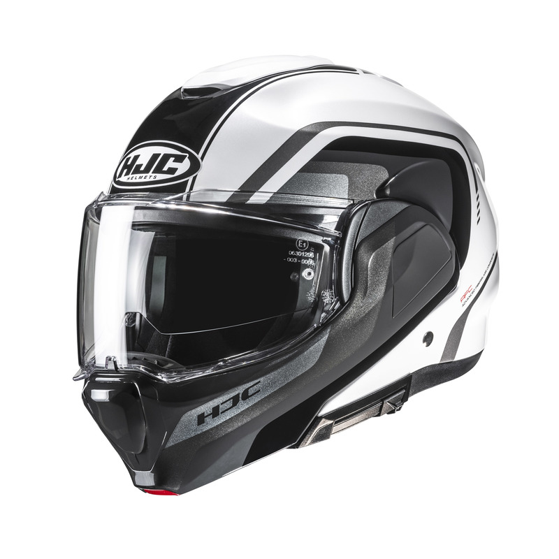 KASK MOTOCYKLOWY HJC F100 REFF GREY WHITE