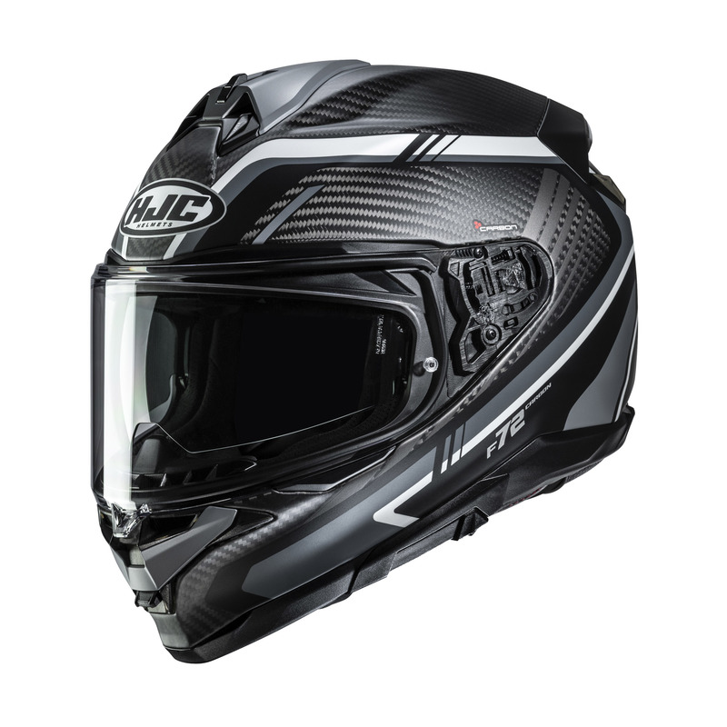 KASK MOTOCYKLOWY HJC F72 CARBON KAIRO BLACK GREY XXL