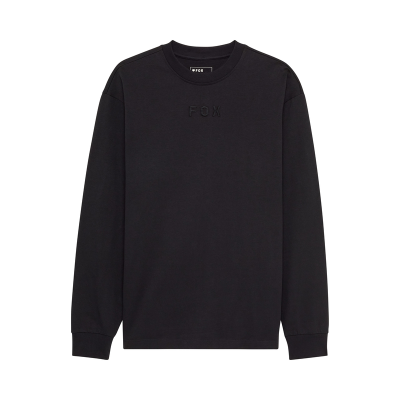 KOSZULKA Z DŁUGIM RĘKAWEM FOX WORDMARK OVERSIZED BLACK