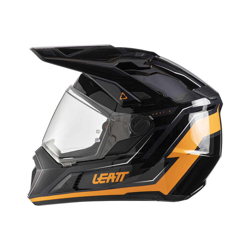 KASK MOTOCYKLOWY Z GOGLAMI LEATT ADV 7.5 BLACK ORANGE