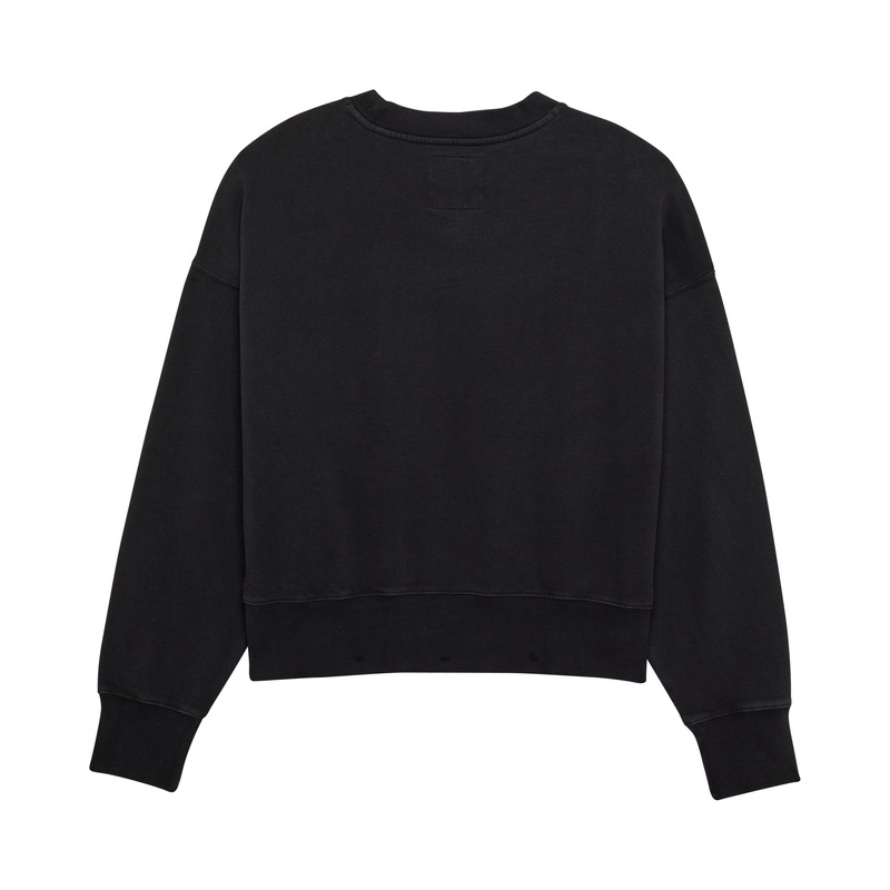 BLUZA DAMSKA FOX WORDMARK OVERSIZED FLEECE CREW BLACK