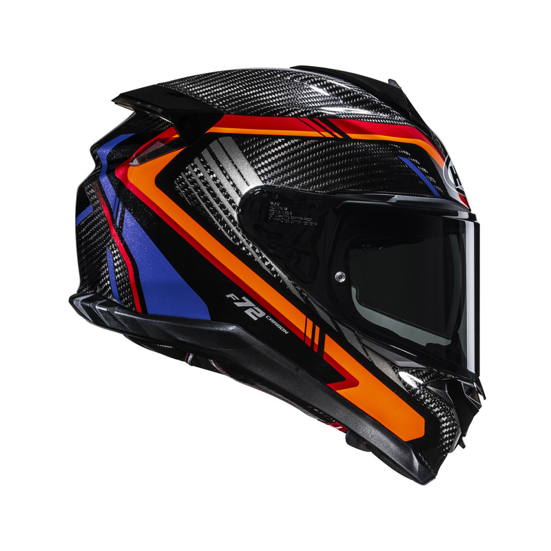 KASK MOTOCYKLOWY HJC F72 CARBON KAIRO BLACK ORANGE XL