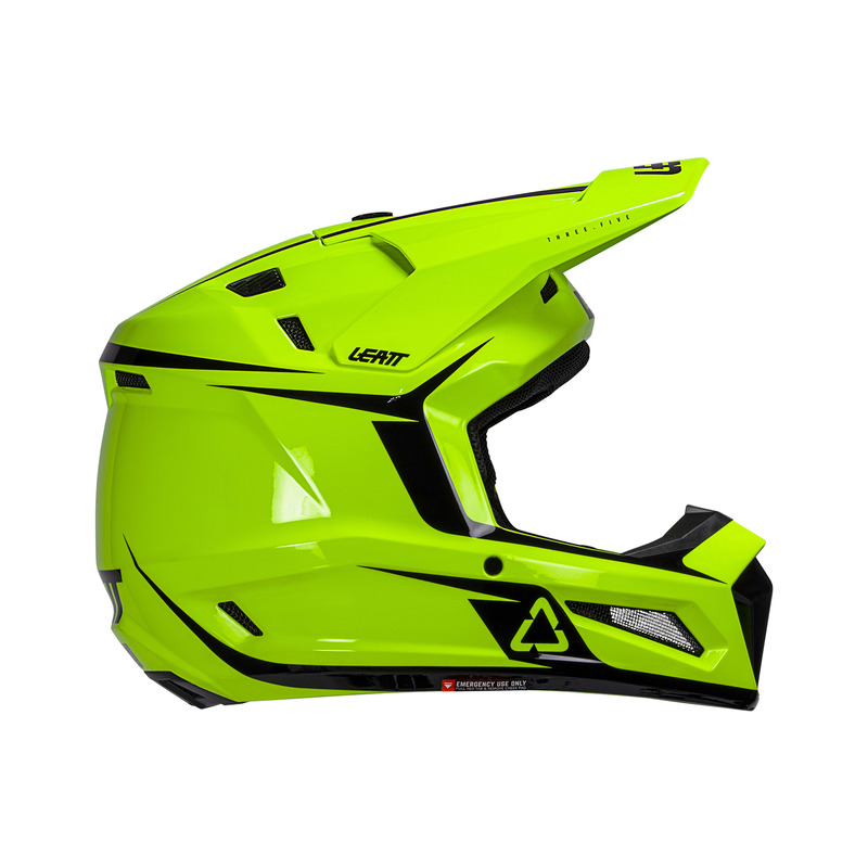 KASK MOTOCYKLOWY Z GOGLAMI LEATT KIT MOTO 3.5 NEON YELLOW