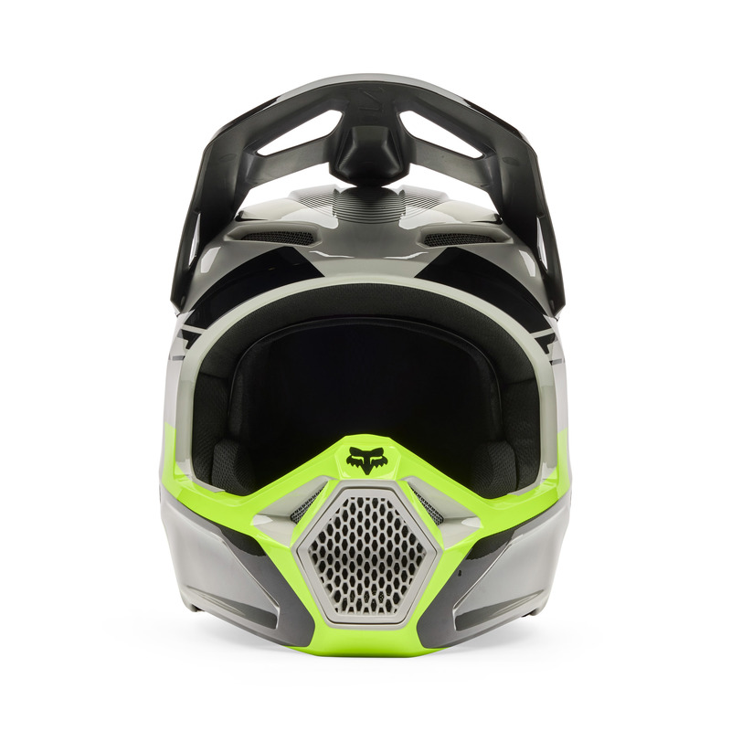 KASK MOTOCYKLOWY JUNIOR FOX V1 COLLECT GREY YELLOW