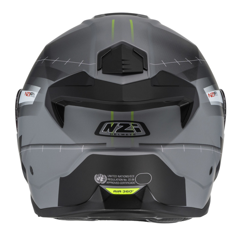 KASK MOTOCYKLOWY NZI COMBI 3 DUO METRIC NARDO GREY WHITE MATT S