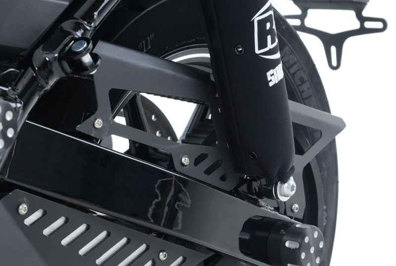 OSŁONA PASA NAPĘDOWEGO RG RACING HARLEY DAVIDSON STREET 500 14- /750 15-, DOLNA CZĘŚĆ BLACK