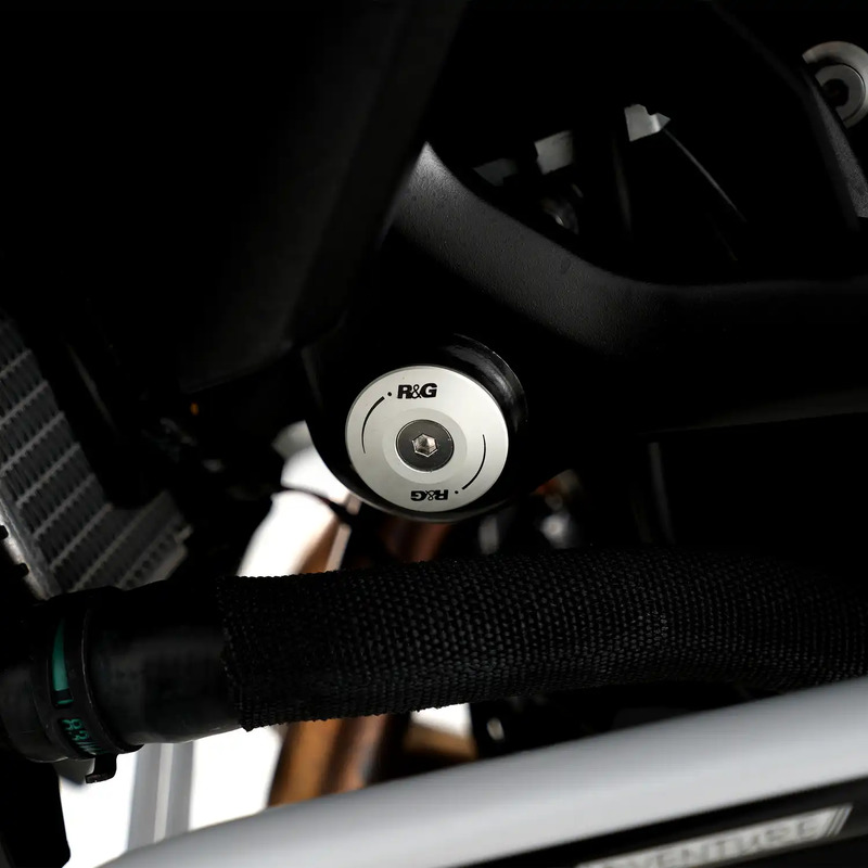 ZAŚLEPKI RAMY RG RACING BMW F900GS(A) 24- / F850GS 22- / F900R 20- LEWA BLACK