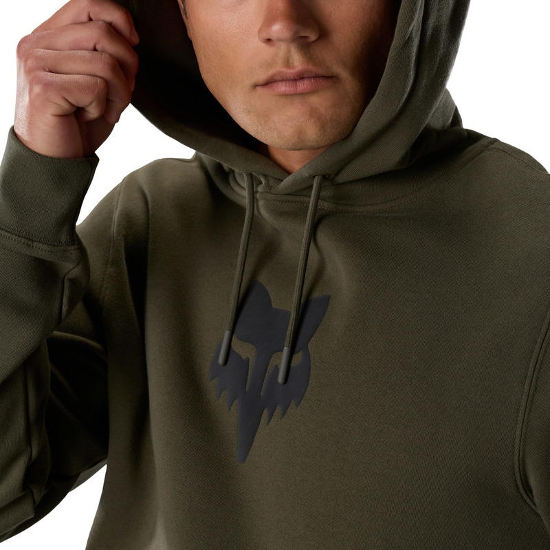 BLUZA Z KAPTUREM FOX HEAD FLEECE PO OLIVE GREEN