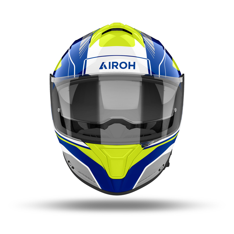 KASK MOTOCYKLOWY AIROH SPARK 2 CHRONO BLUE YELLOW GLOSS