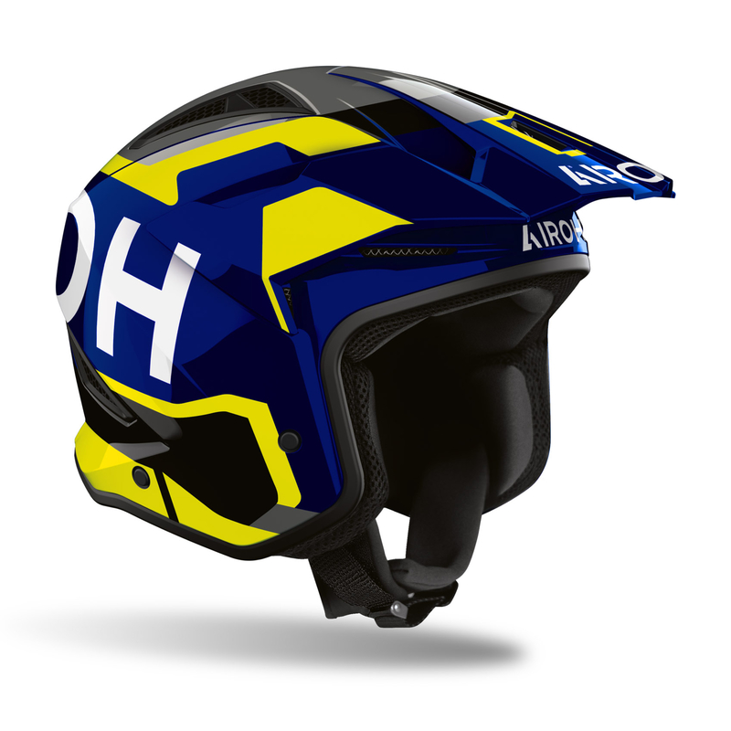 KASK MOTOCYKLOWY AIROH TRR 2 JUPITER BLUE YELLOW GLOSS M