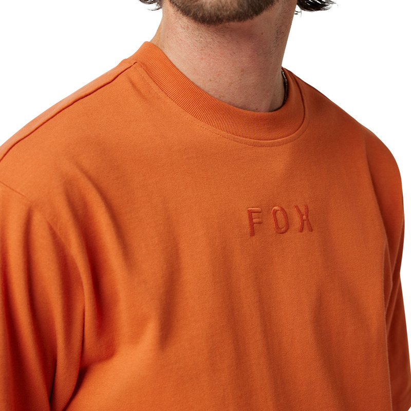 T-SHIRT FOX WORDMARK OVERSIZED CHOCOLATE