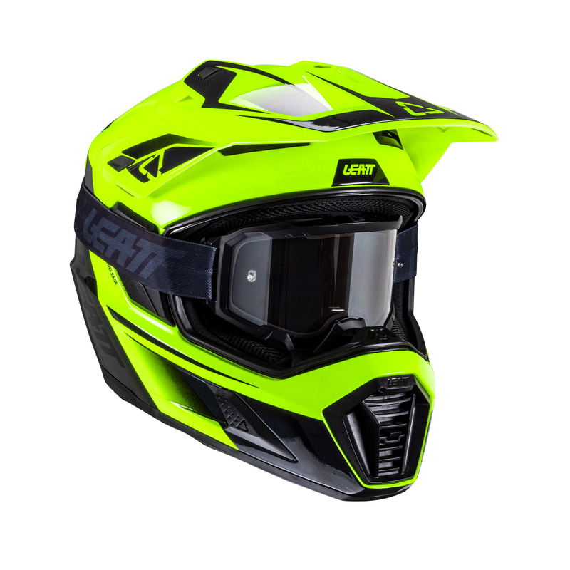 KASK MOTOCYKLOWY Z GOGLAMI LEATT KIT ADV 8.5 HI-VIZ